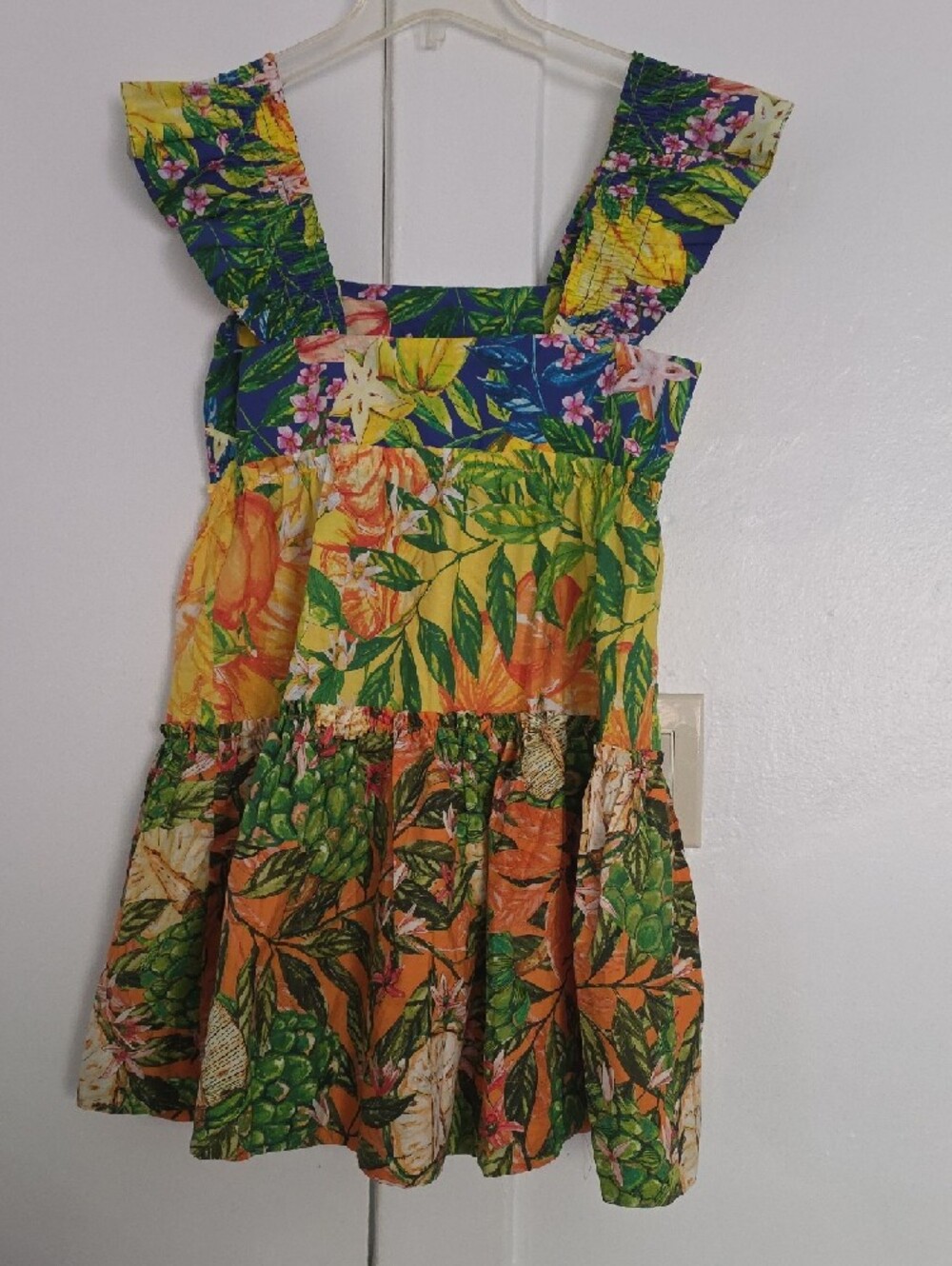 FARM Rio Multicolor Tropical Print Ruffled Strap Dress - Picture 3 of 7